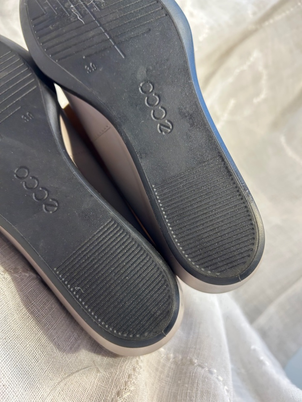 NWOT Ecco wedge leather classic elegant shoes stamped 8-8.5 - Picture 10 of 16